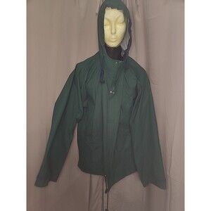 Jacket Tingley Storm Champ Men's Rain Hooded Full Zip Long Sleeve Green XL READ